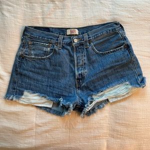Levi’s Women’s 501 Distressed Ripped Vintage Jean Shorts